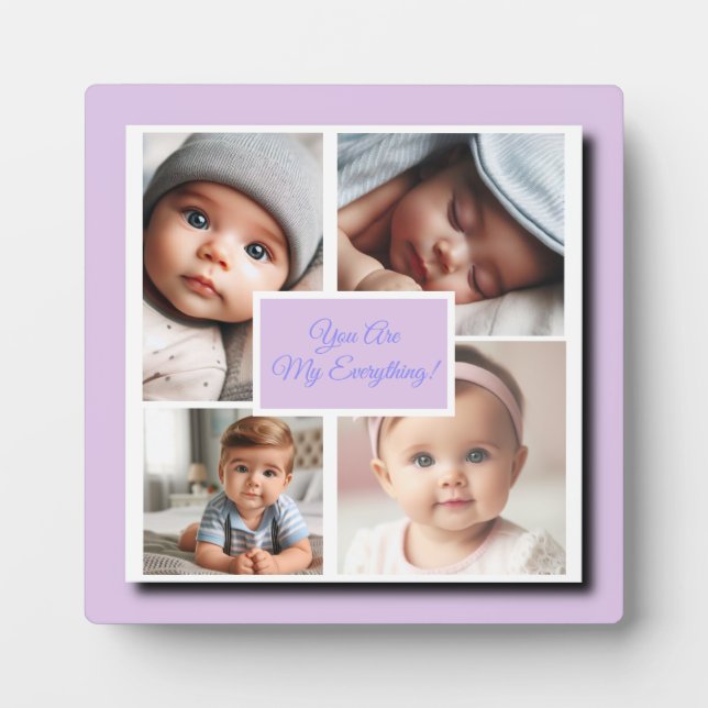 Vous êtes My Everything Photo Collage, Plaque Lila (Devant)
