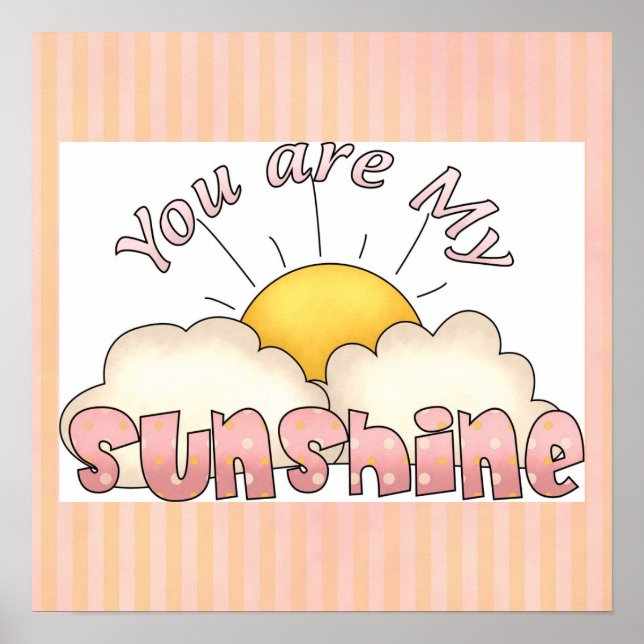 Vous êtes My Sunshine Baby Girl Art Print Poster (Devant)