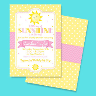 Vous êtes My Sunshine Baby shower Invitation