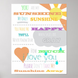 Vous êtes My Sunshine Poster 11"x14"