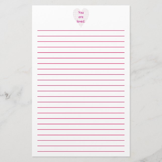 Vous êtes papeterie rayée par coeur aimée de (Devant)