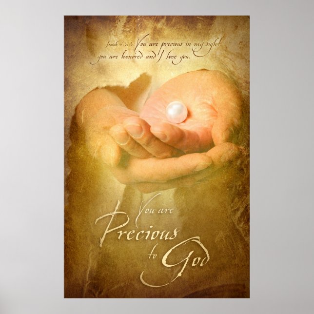 VOUS ÊTES PRÉCIEUX - Christian Art Poster (Devant)