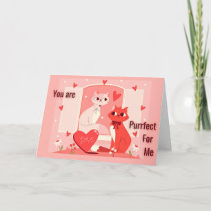 Vous êtes Purrfect pour moi Carte de vœux