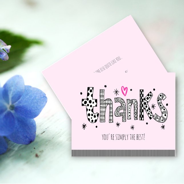 Vous êtes simplement le meilleur Carte de remercie (You're Simply the Best Thank you Card)