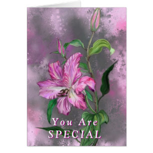 Vous Êtes Spécial Carte Purple Rose Lily Flower