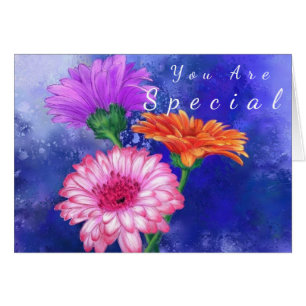 Vous Êtes Spécial Carte Trois Couleurs Gerberas