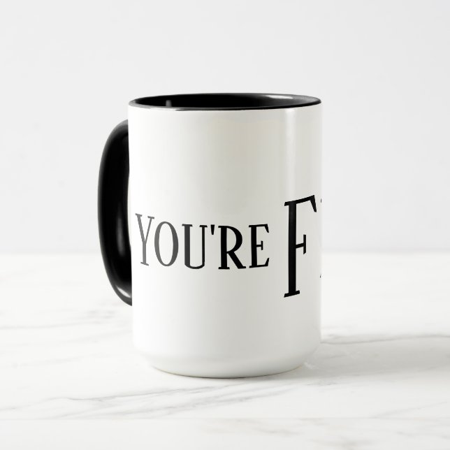 Vous êtes tasse mise le feu Drinkware (Devant gauche)