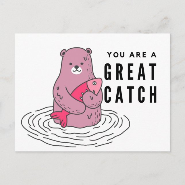 Vous êtes un grand Catch drôle carte d'anniversair (Devant)