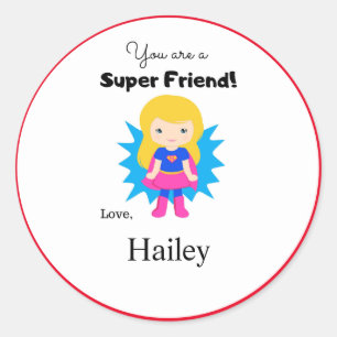 Vous êtes un Super Ami Super Girl Sticker