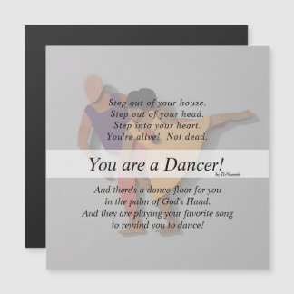Vous êtes une danseuse ! Magnet cadeau et envelopp