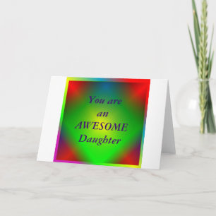 "Vous êtes une fille géniale" Carte de voeux