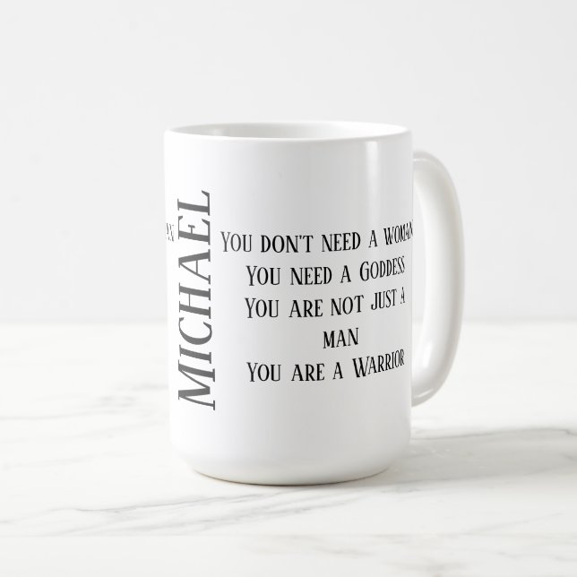 Vous êtes une tasse de café de guerrier avec votre (Devant droit)