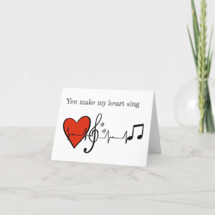 Vous Faites Chanter Mon Coeur - Carte Amour / Anni