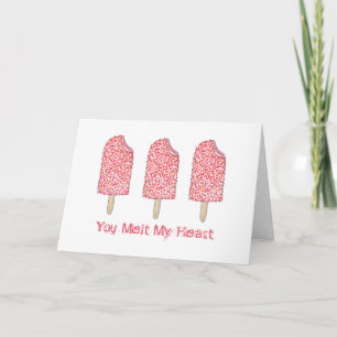 Vous faites fondre mon coeur Pink Popsicle Carte d
