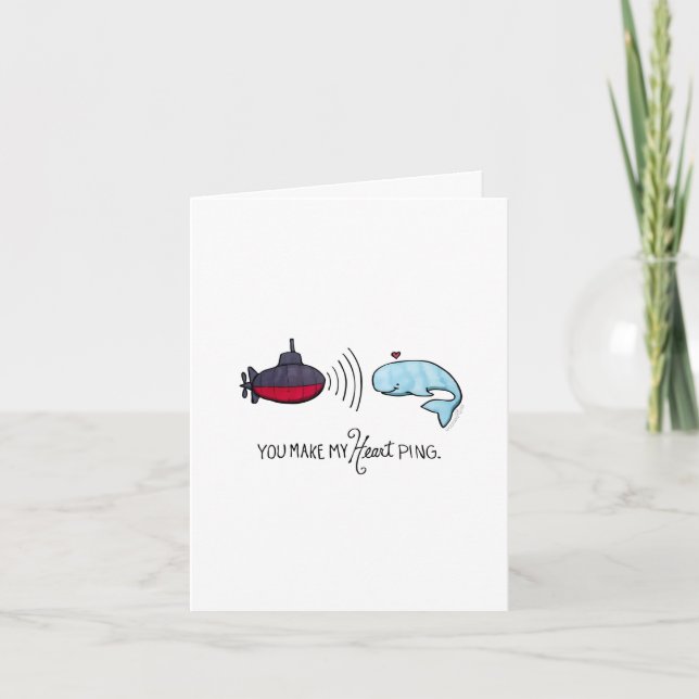 Vous Faites Ma Carte Coeur Ping Note (Devant)