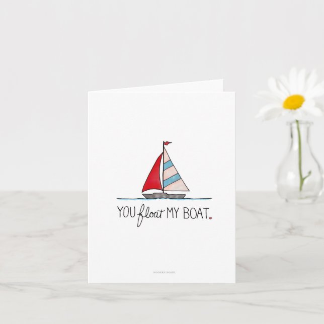 Vous Flottez Mon Bateau - Carte de voeux (Petite plante)