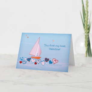 Vous flottez sur mon bateau, Valentine - Carte de 