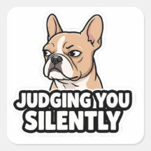 Vous jugez en silence - Fawn Frenchie Autocollant