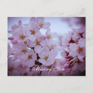 Vous manquant sur la carte postale de fleurs de ce