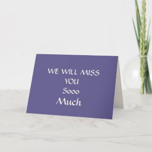 Vous Manquerez La Carte D'Adieu