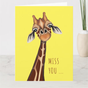 Vous manquez. Carte de voeux Giraffe