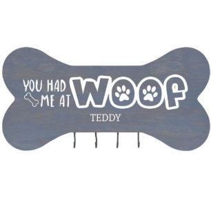 Vous m'avez eu à Woof Grey Dog Bone Leash Rack