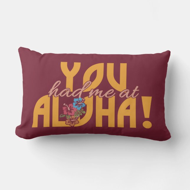 Vous m'aviez chez Aloha ! coussin personnalisé (Recto)