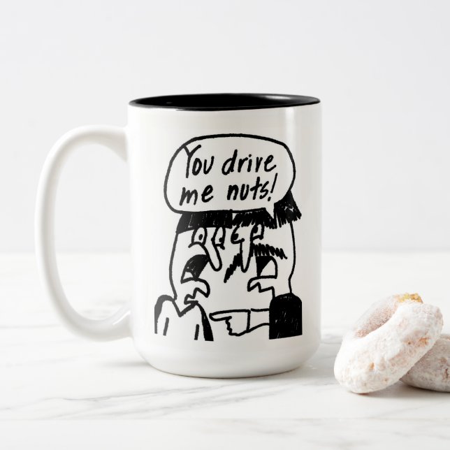 Vous me conduisez tasse de café Nuts (Avec donut)