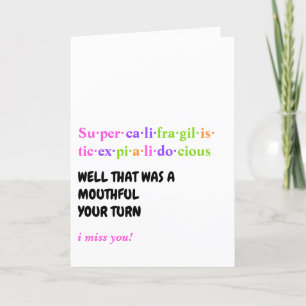 VOUS ME MANQUEZ Carte de voeux