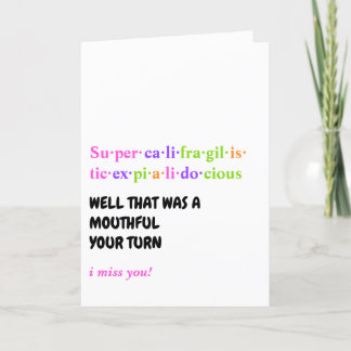 VOUS ME MANQUEZ Carte de voeux