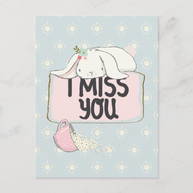 Vous me manquez carte postale (Devant)