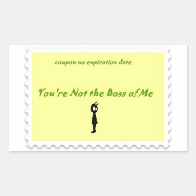 Vous n'êtes pas le coupon autocollant Alien patron (Devant)