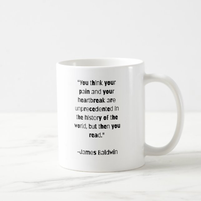 "Vous n'êtes pas seul" James Baldwin Cite Mug (Droite)