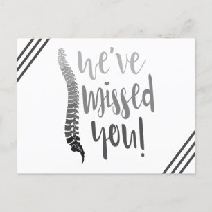 Vous nous avez manqué carte postale chiropratiqu