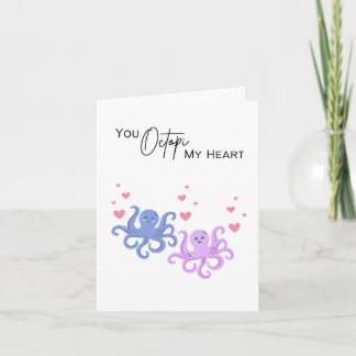 Vous Octopiez Mon Cœur - Pun Carte de la Saint-Val