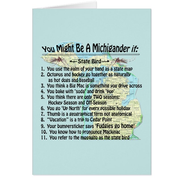 Vous Pourriez Être Un Michigander Si : (Devant)