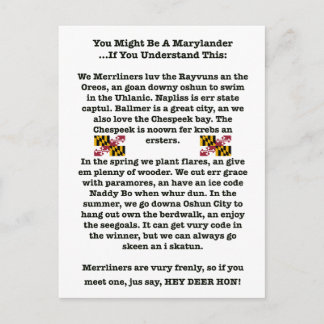 Vous Pourriez Être Une Carte Postale Marylander