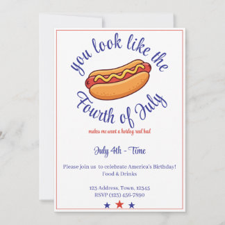 Vous ressemblez à la fête du 14 juillet invitation