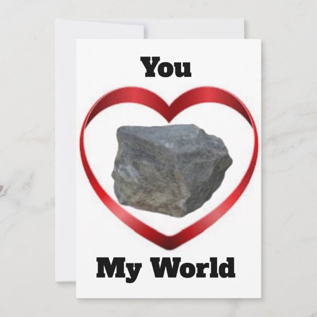 Vous Rock My World Carte Saint-Valentin (Devant)
