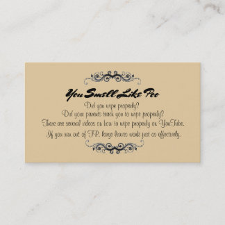 Vous sentez comme des cartes de visite de Poo