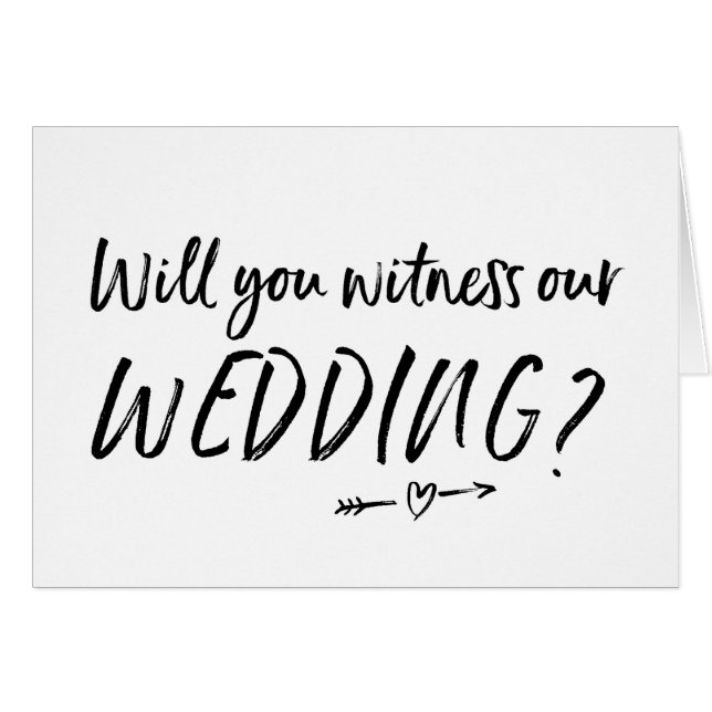 Vous serez témoin de notre carte de mariage (Devant horizontal)