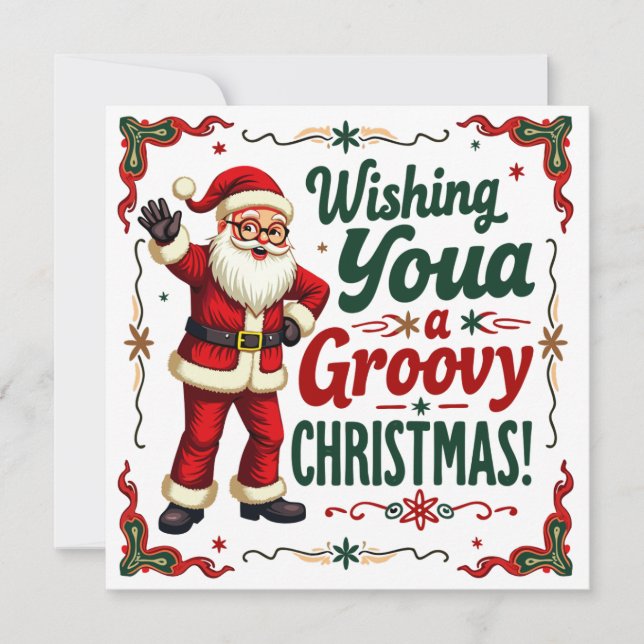 Vous souhaite une carte de Noël super groove (Devant)