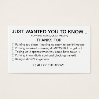 VOUS SUCCESSEZ AU PARKING