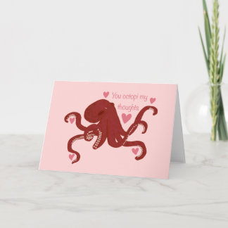 "Vous tombez sur mes pensées" Carte Saint-Valentin