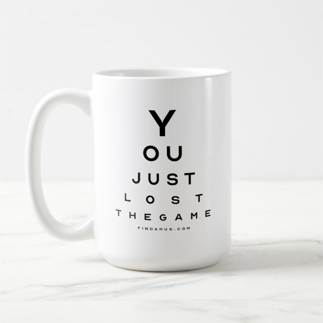Vous venez de perdre le jeu graphique optique Mug (Gauche)