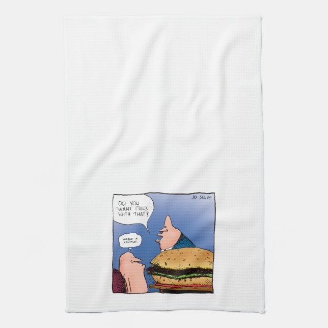 Vous voulez des frites avec ça - Serviette de dess (Vertical)