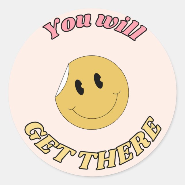"Vous y arriverez" Autocollant de motivation (Devant)