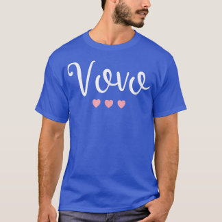 Vovo Portugiesisch Oma Großmutter Niedlich Pink He T-Shirt