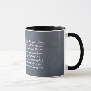 Vow Erneuerung Geschenk personalisierte Tafel Tasse