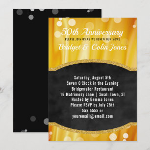 Vow Renewal 50e anniversaire de Mariage Invitation